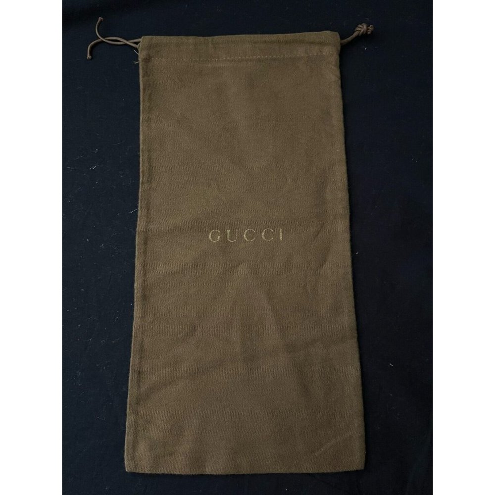 Gucci Dust Bag Storage Cover Drawstring Brown 15.4" x 7.5"